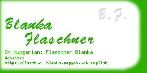 blanka flaschner business card